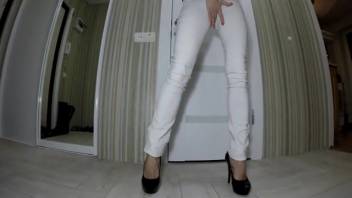Masked blonde chick defecating into a dude's mouth 2